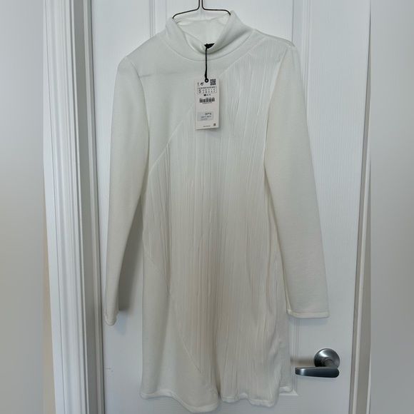 Zara Ivory Ribbed Blouse - Picture 1 of 6